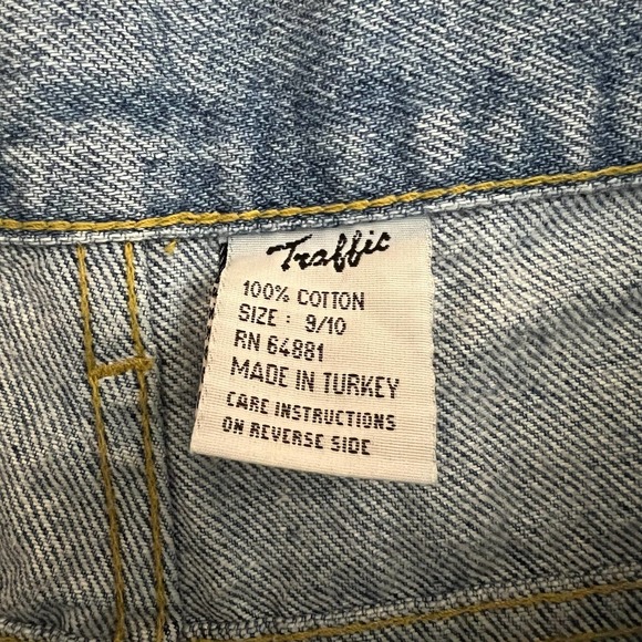 Traffic Ultra High Waisted Stone Wash Jeans Size 9/10 Vintage 80's Distressed - Picture 3 of 6